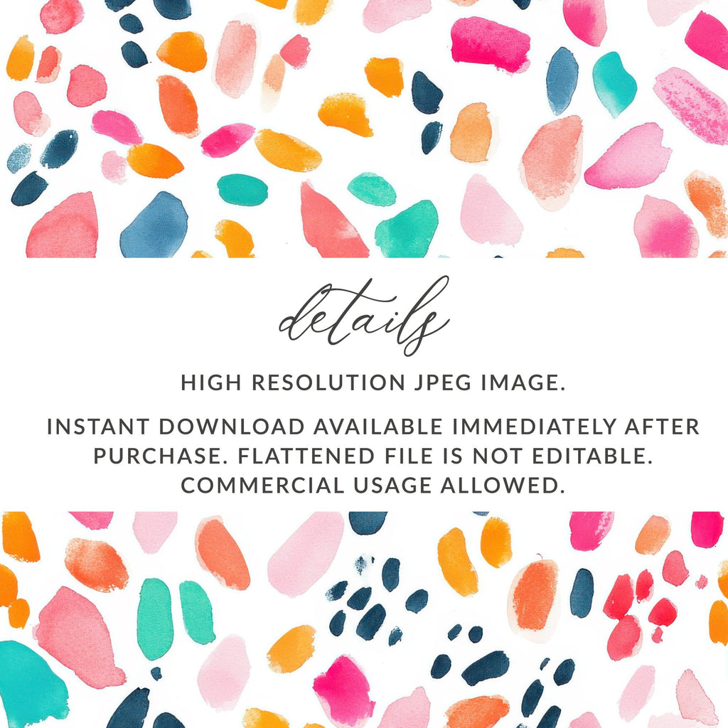 Abstract Bright Watercolor Marks Pattern Modern Style Digital - Moore and Mountain