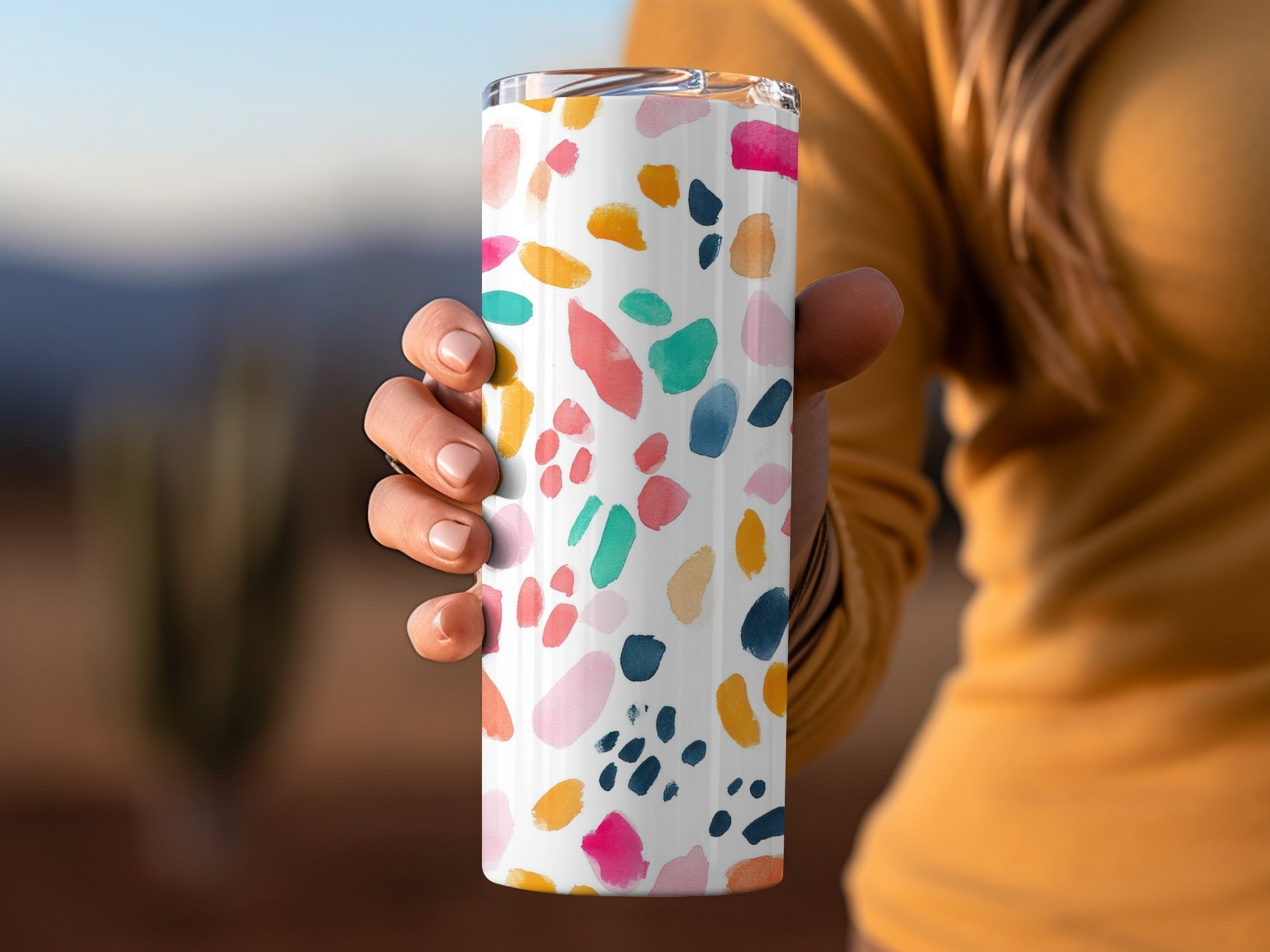 Abstract Bright Watercolor Marks Pattern Modern Style Digital - Moore and Mountain