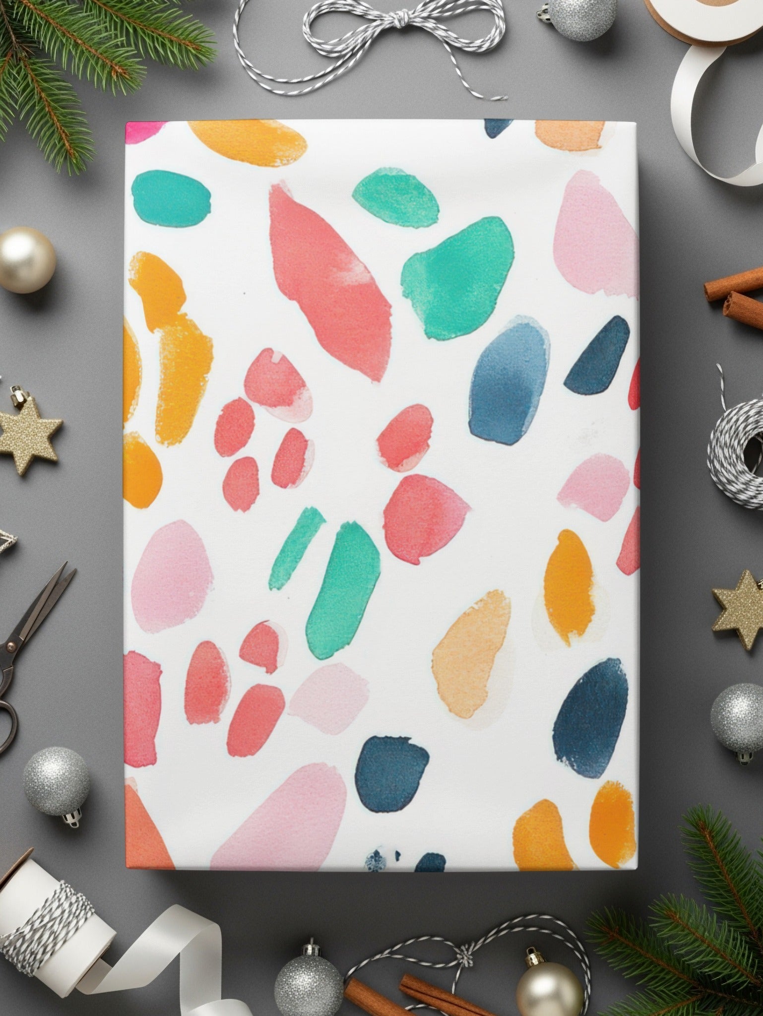 Abstract Bright Watercolor Marks Pattern Modern Style Digital - Moore and Mountain