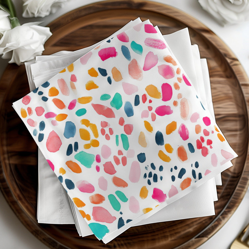 Abstract Bright Watercolor Marks Pattern Modern Style Digital - Moore and Mountain