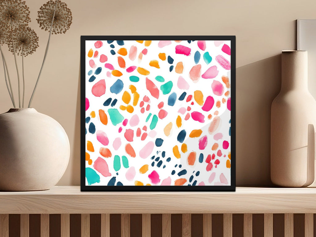 Abstract Bright Watercolor Marks Pattern Modern Style Digital - Moore and Mountain