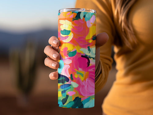 Abstract Brushstroke Digital Paper, Colorful Texture Background, Seamless Pattern, Pink Teal Orange Yellow, Digital Scrapbook Paper - Moore and Mountain