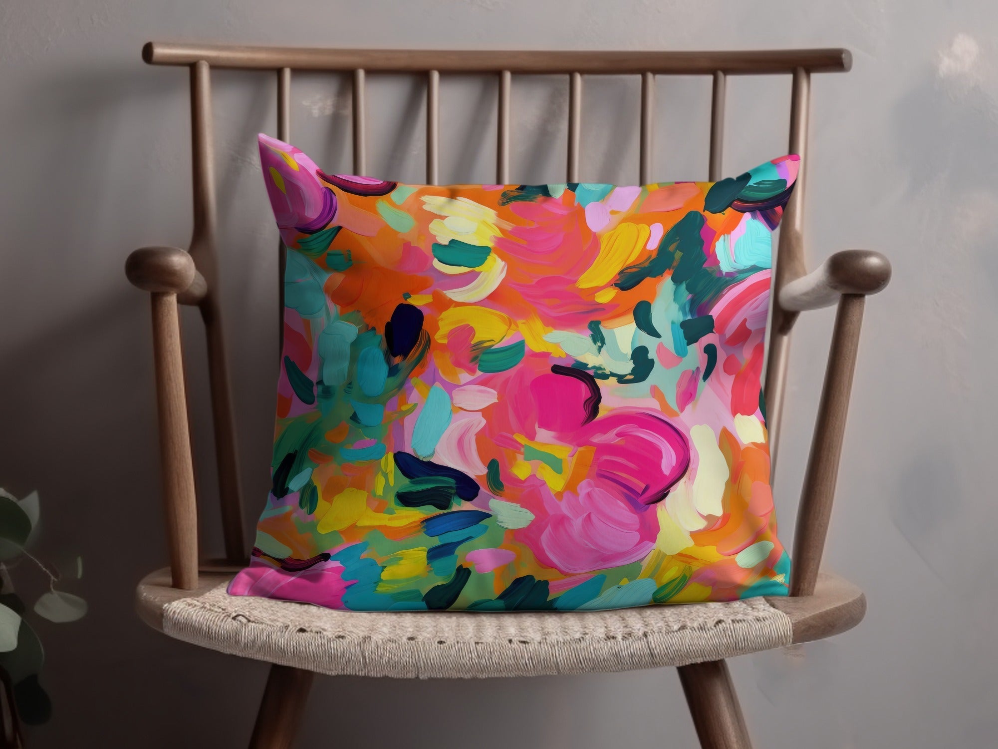 Abstract Brushstroke Digital Paper, Colorful Texture Background, Seamless Pattern, Pink Teal Orange Yellow, Digital Scrapbook Paper - Moore and Mountain