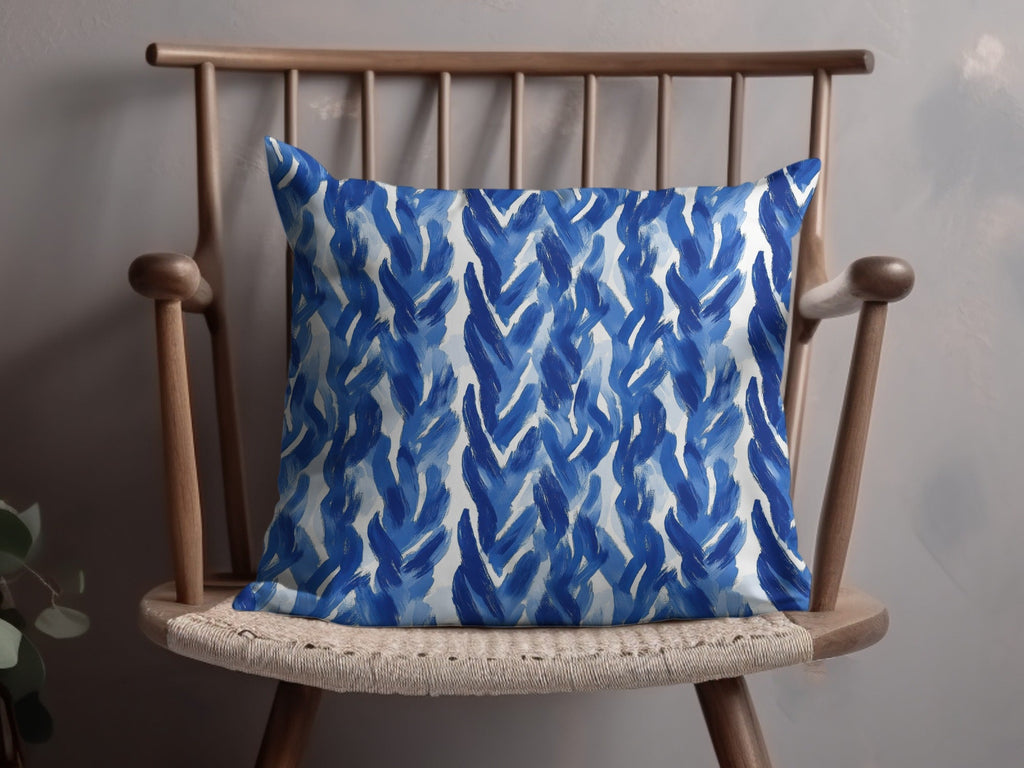 Abstract Brushstrokes Blue Textured Pattern Abstract Surface Digital - Moore and Mountain