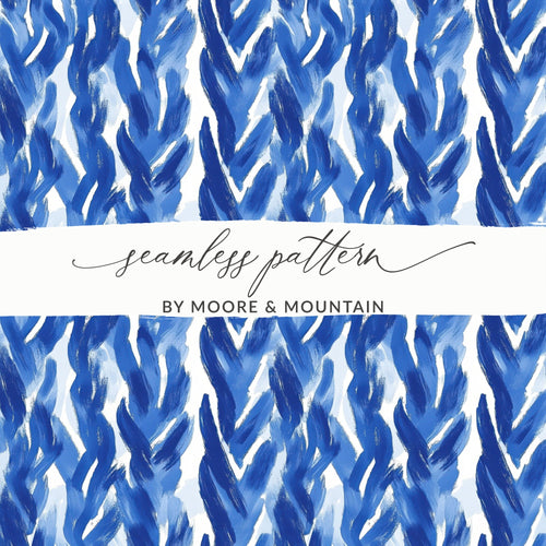 Abstract Brushstrokes Blue Textured Pattern Abstract Surface Digital - Moore and Mountain