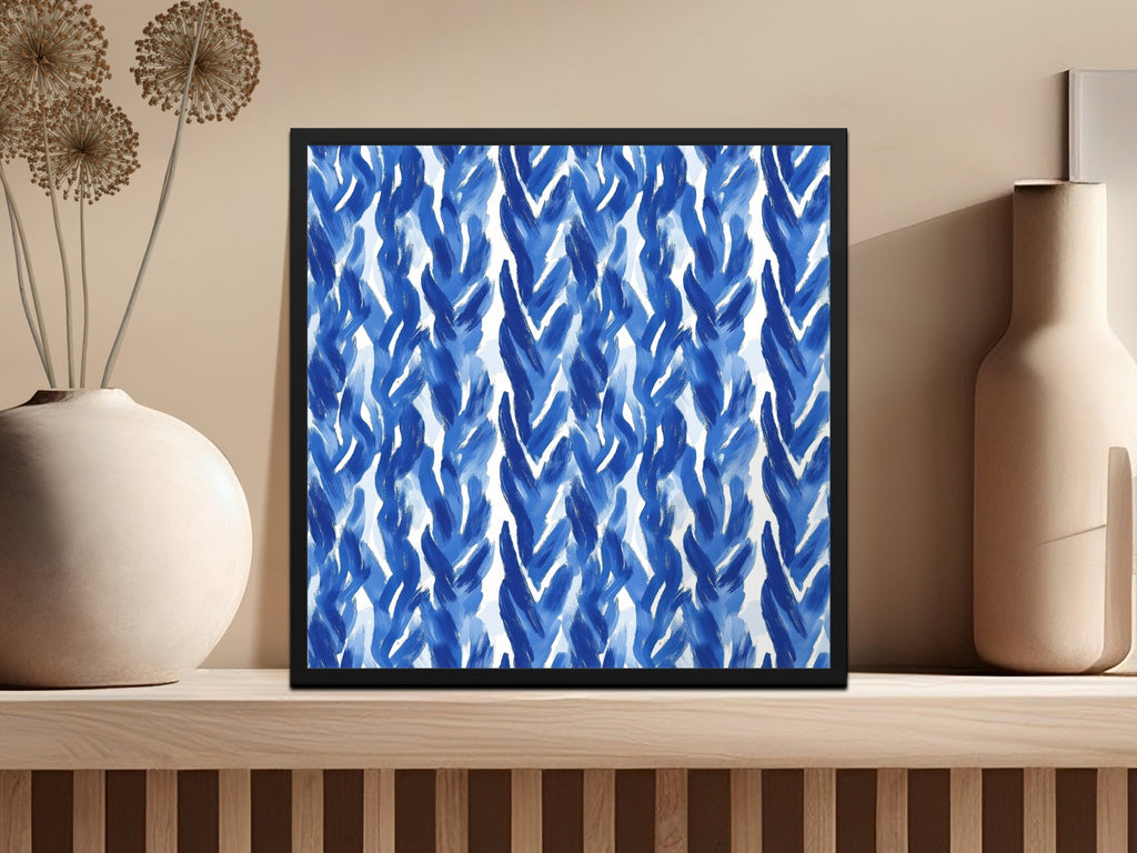 Abstract Brushstrokes Blue Textured Pattern Abstract Surface Digital - Moore and Mountain