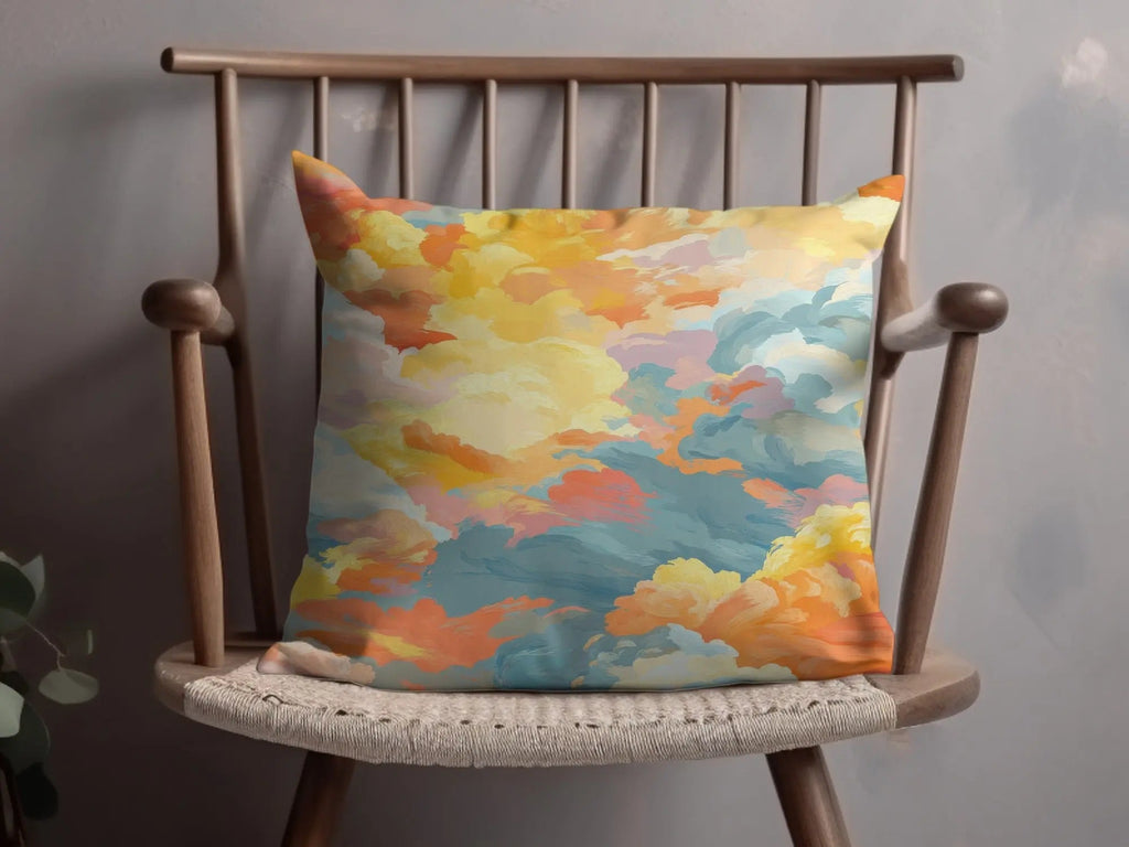 Abstract Cloud Digital Paper, Painted Sky Seamless Pattern, JPEG Digital Download, Two Scales - Moore and Mountain