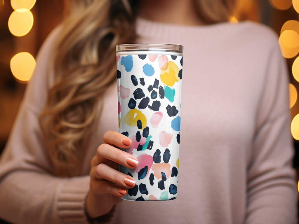 Abstract Colorful Watercolor Spots Pattern on White Digital - Moore and Mountain