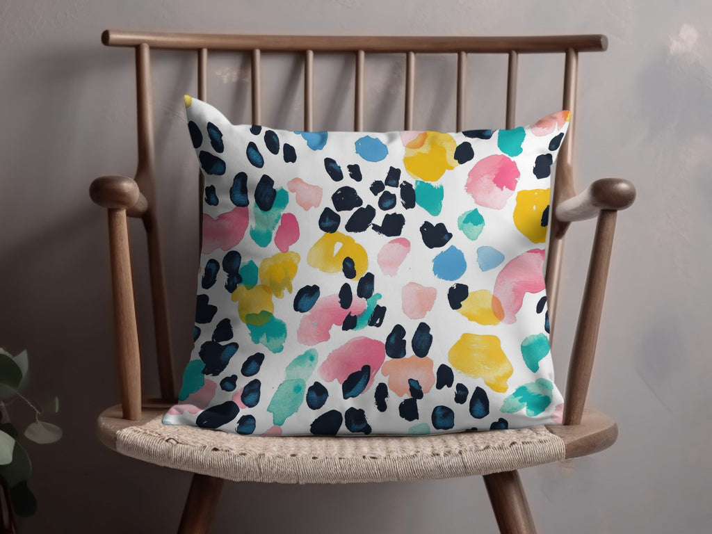 Abstract Colorful Watercolor Spots Pattern on White Digital - Moore and Mountain