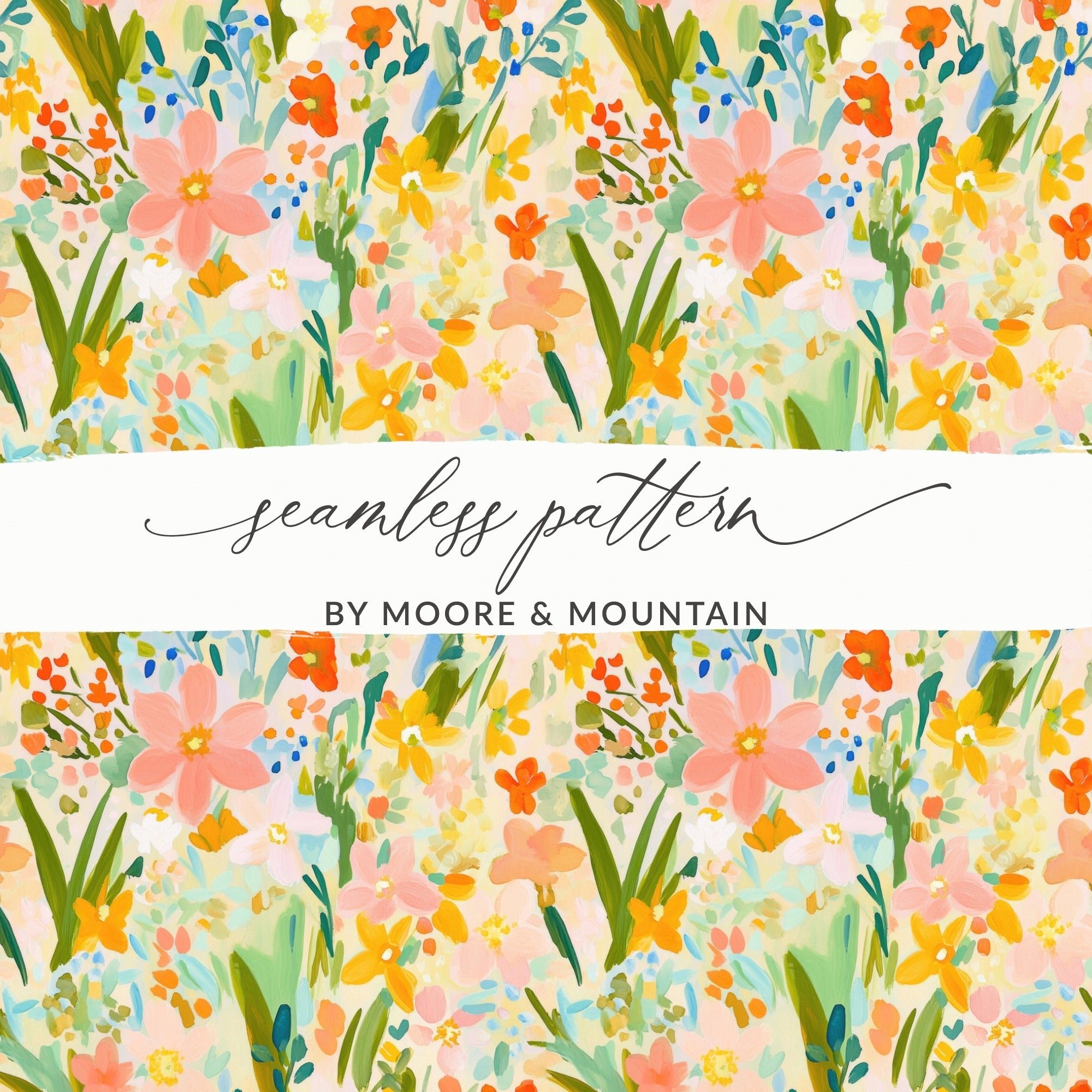 Abstract Floral Fiesta Seamless Pattern a Versatile Artistic Design - Moore and Mountain