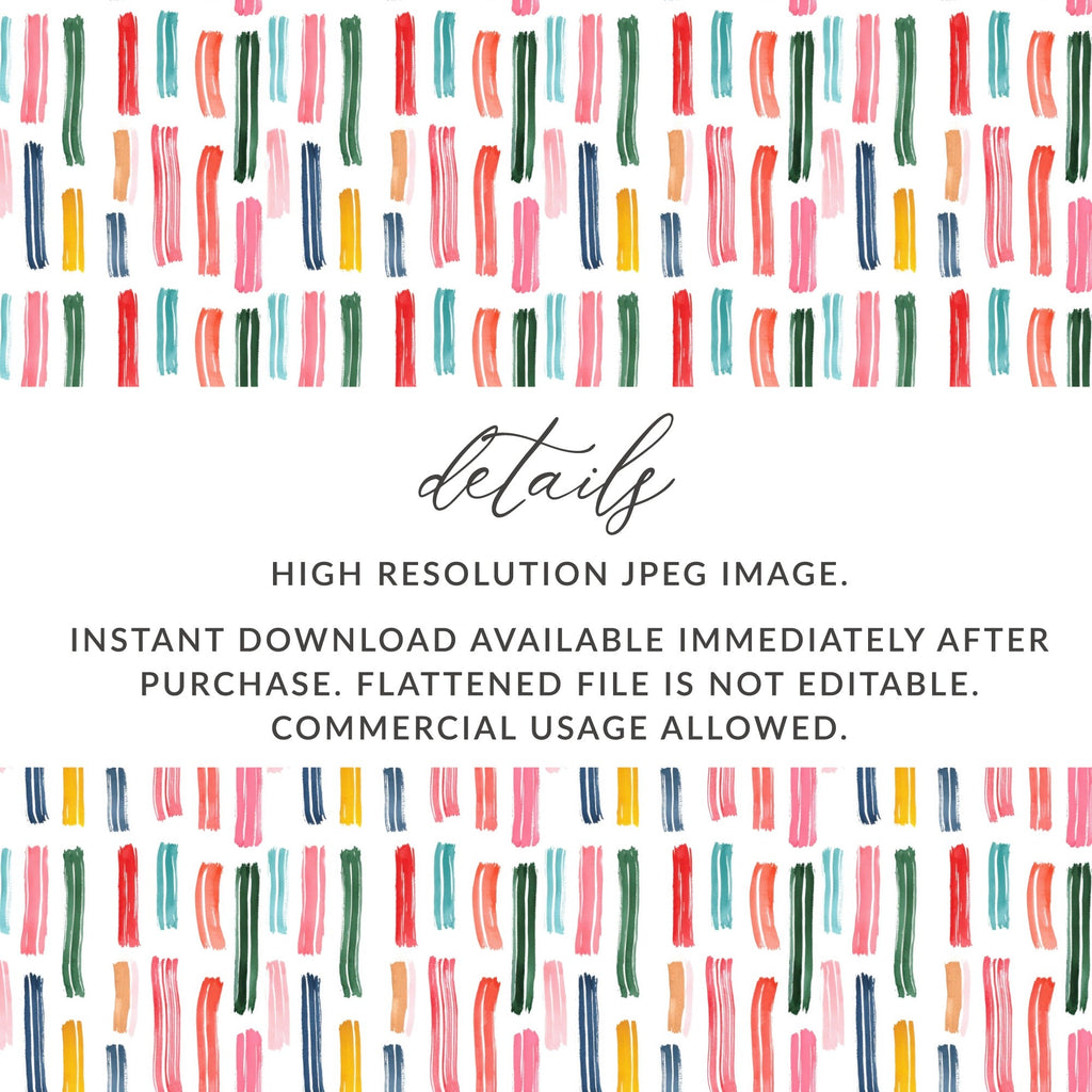 Abstract Lines Vibrant Watercolor Strokes Seamless Pattern Design Digital - Moore and Mountain