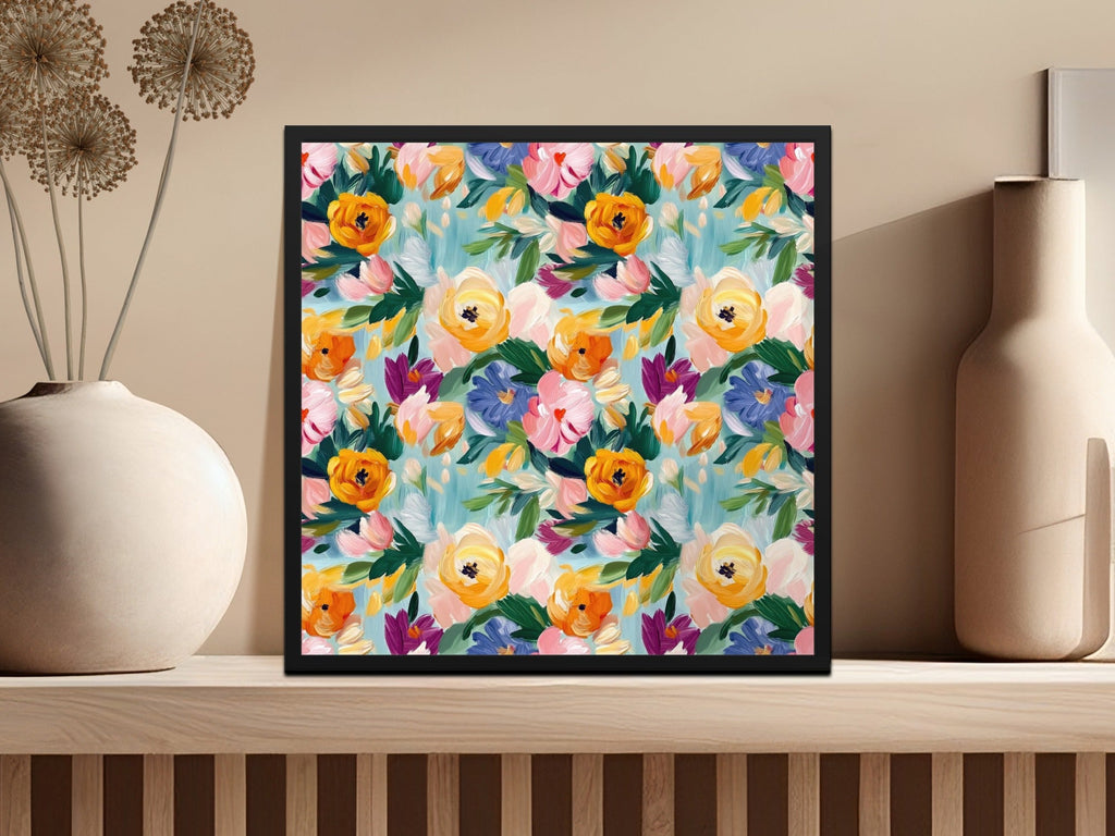 Abstract Painted Floral Artwork Spring Jewel Tones - Moore and Mountain