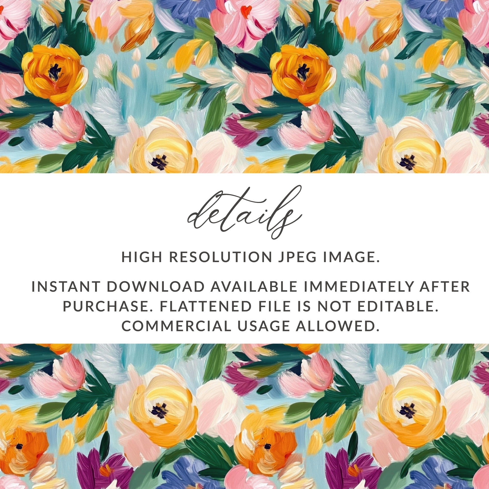 Abstract Painted Floral Artwork Spring Jewel Tones - Moore and Mountain