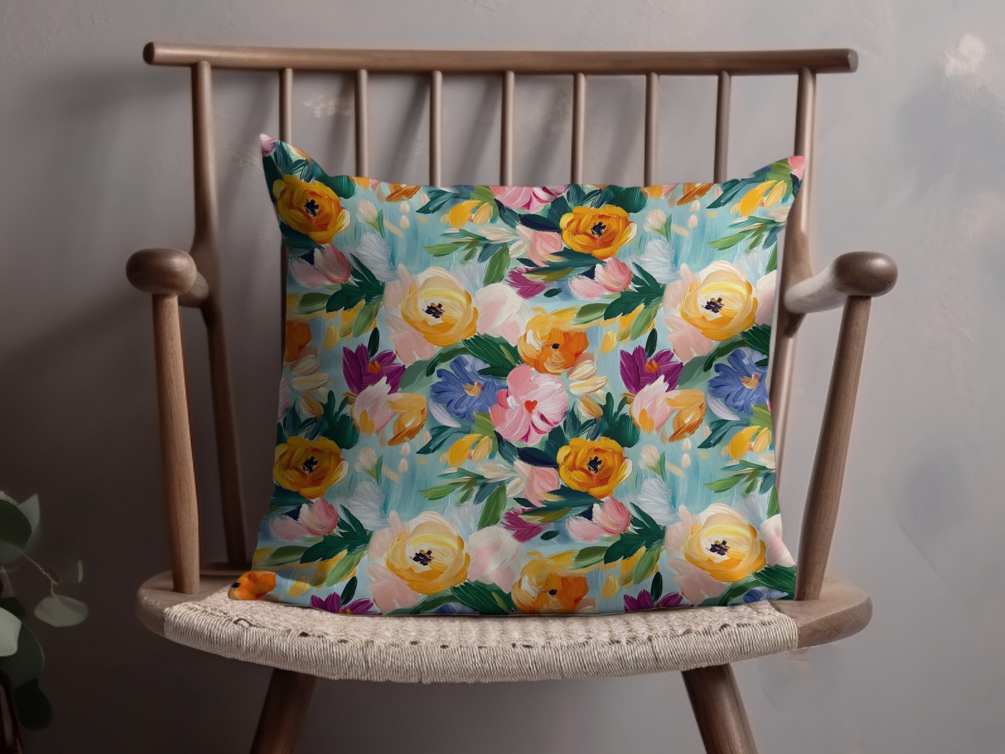 Abstract Painted Floral Artwork Spring Jewel Tones - Moore and Mountain