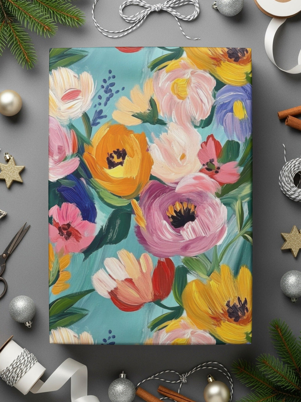 Abstract Painted Floral Garden in Spring Jewel Tones - Moore and Mountain
