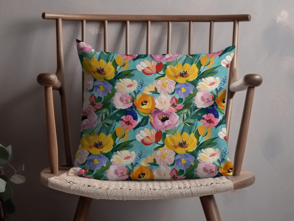 Abstract Painted Floral Garden in Spring Jewel Tones - Moore and Mountain