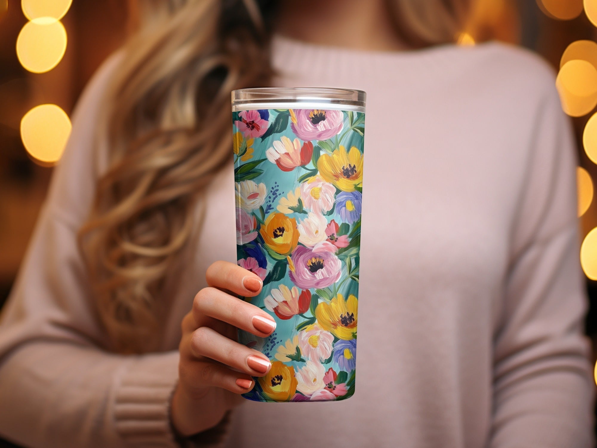 Abstract Painted Floral Garden in Spring Jewel Tones - Moore and Mountain