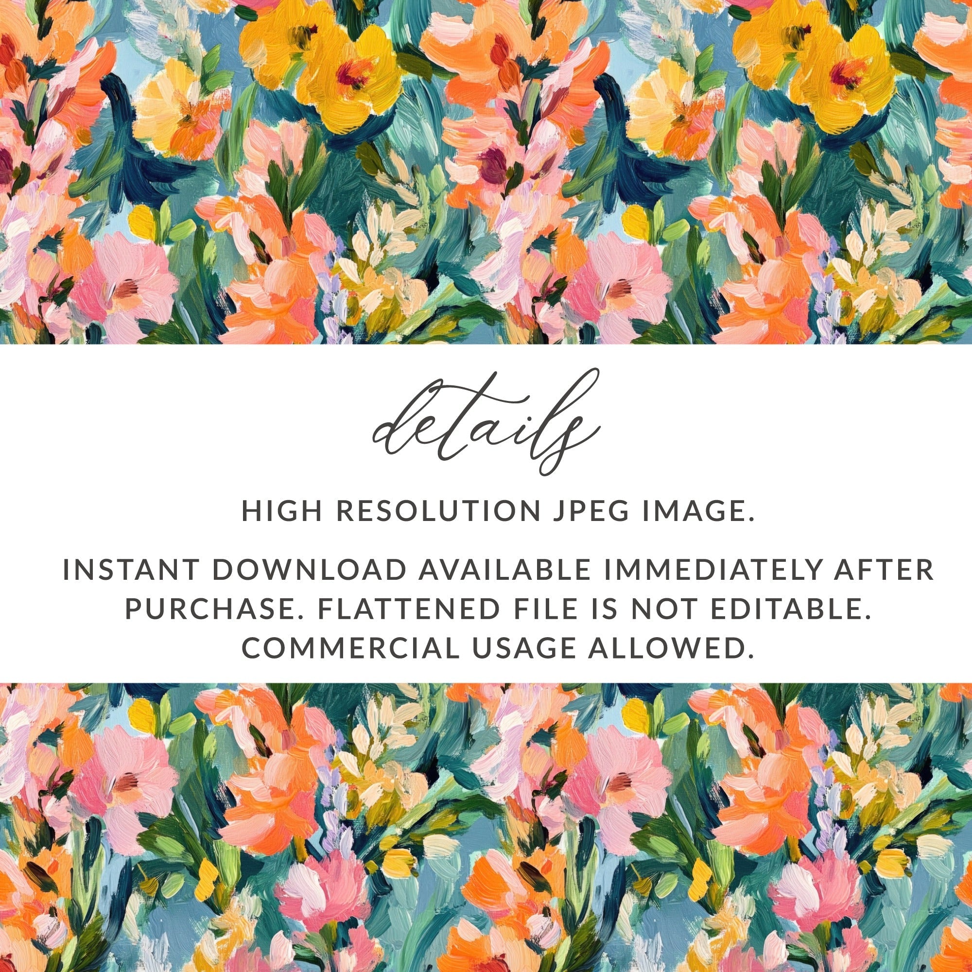 Abstract Painted Floral Spring Delightful Colors - Moore and Mountain