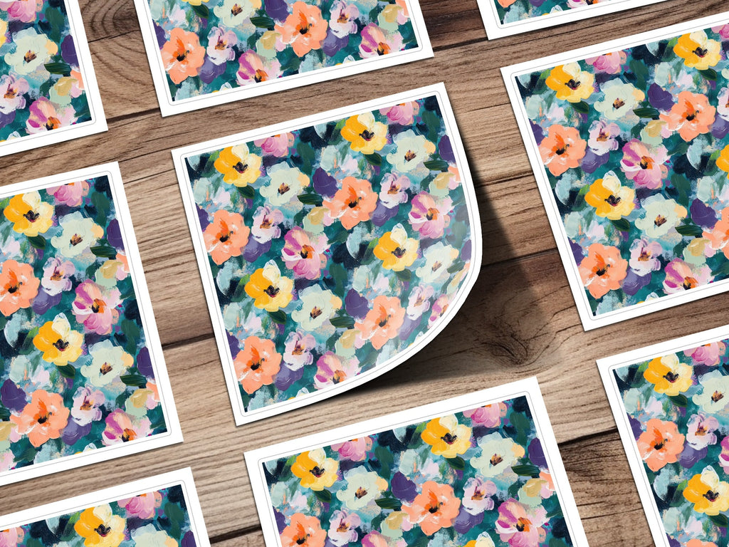 Abstract Painted Floral Spring Flowers Impression Digital - Moore and Mountain