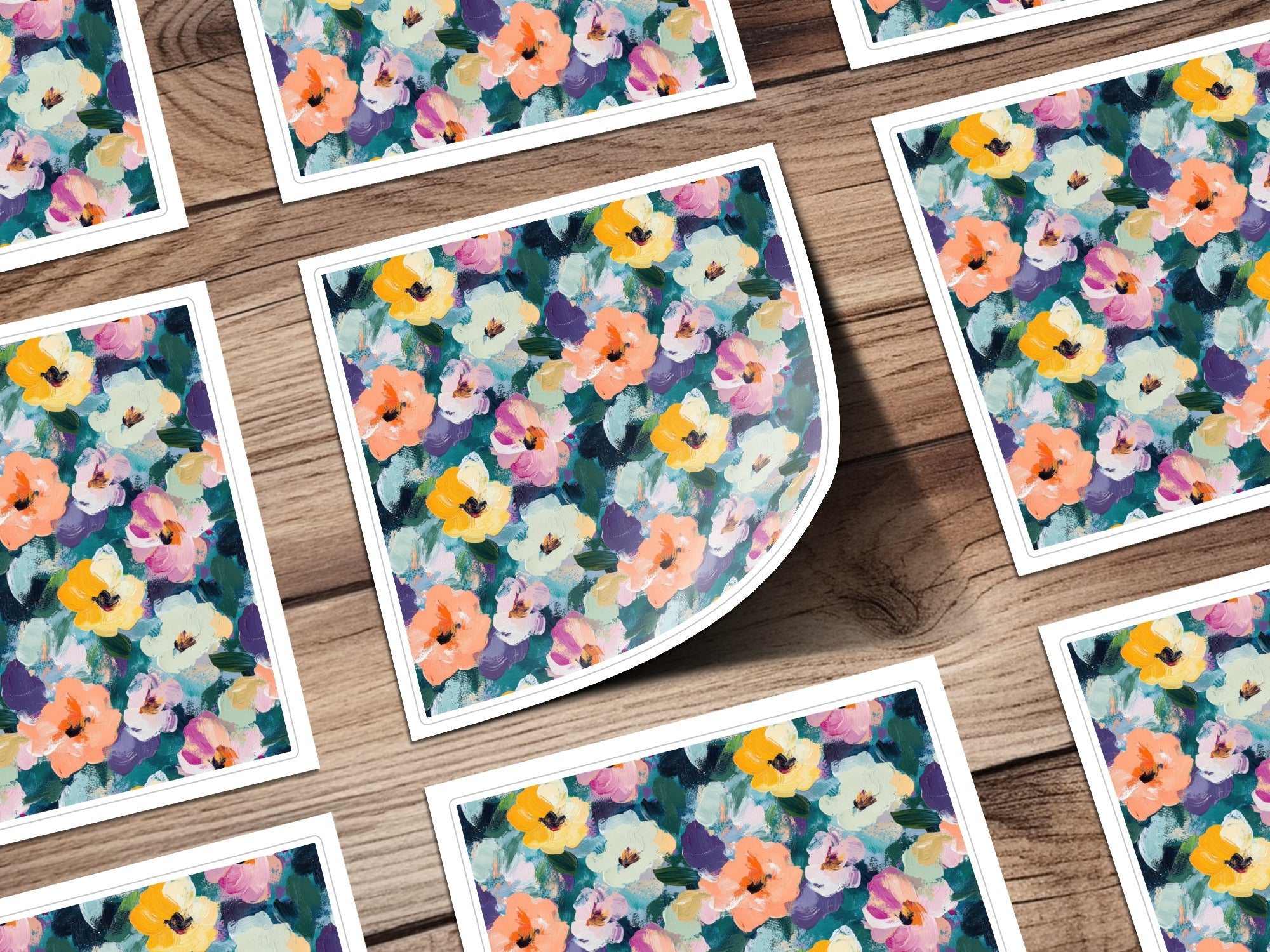 Abstract Painted Floral Spring Flowers Impression Digital - Moore and Mountain