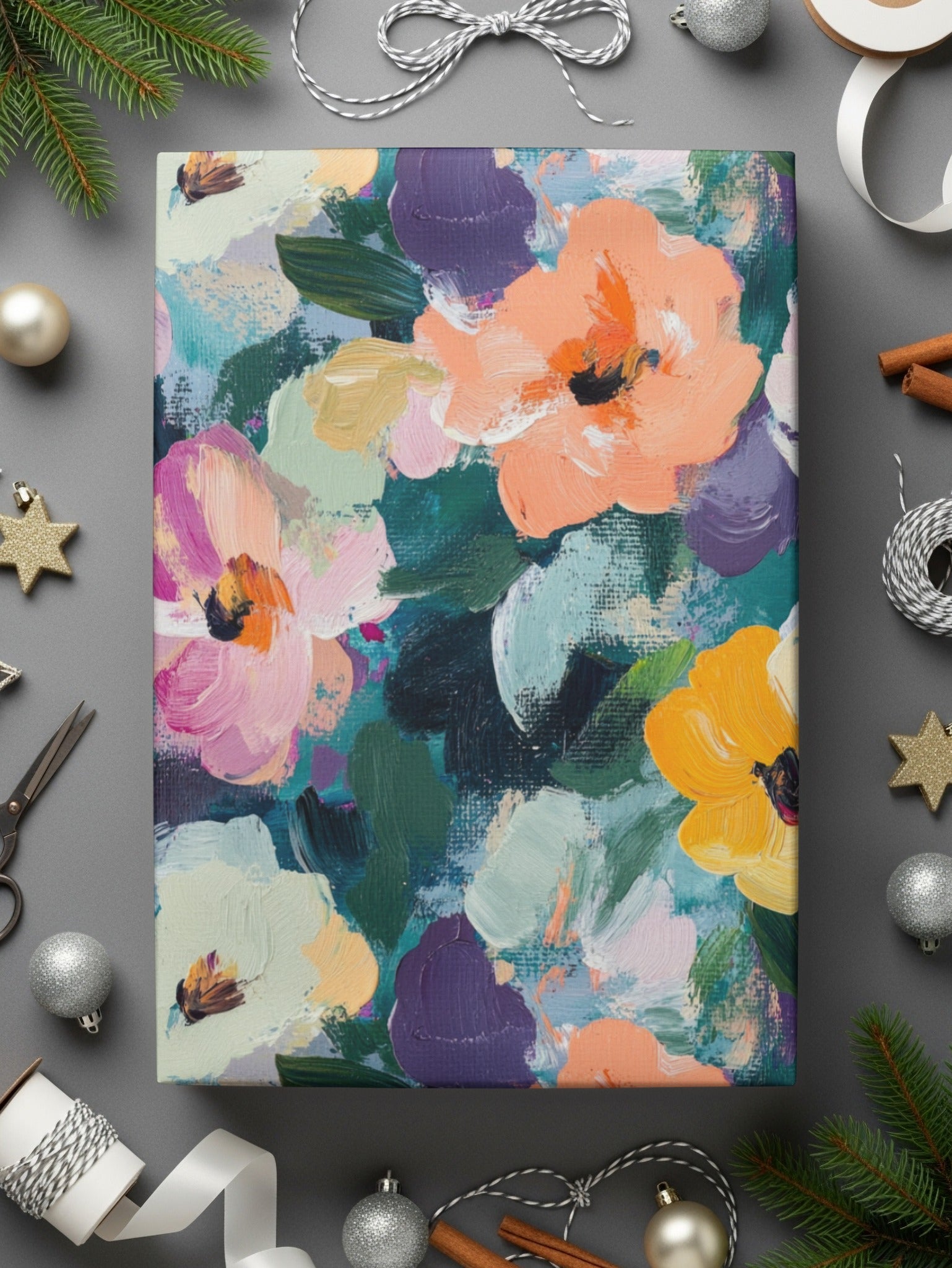 Abstract Painted Floral Spring Flowers Impression Digital - Moore and Mountain