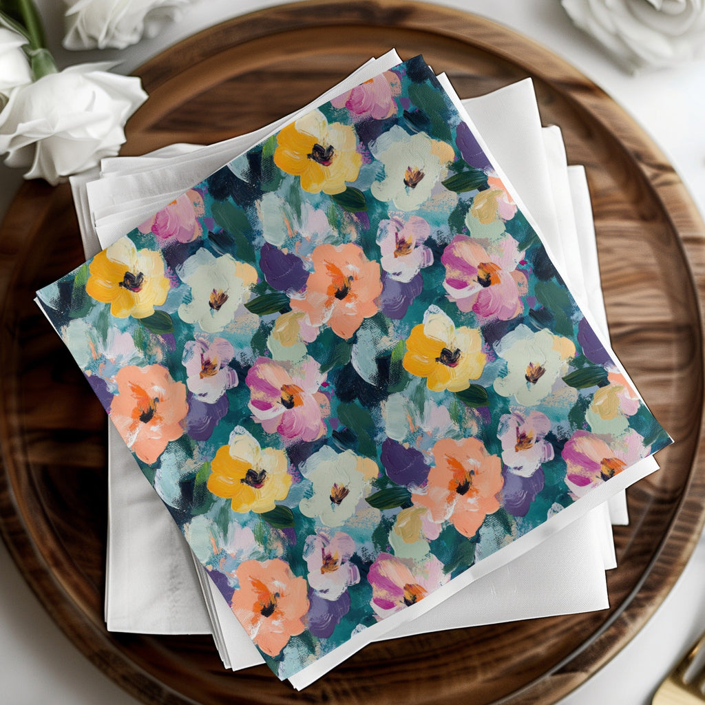 Abstract Painted Floral Spring Flowers Impression Digital - Moore and Mountain