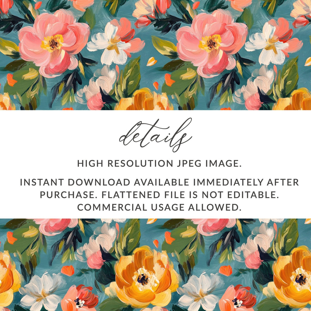 Abstract Painted Floral Spring Pattern for Your Project Digital - Moore and Mountain