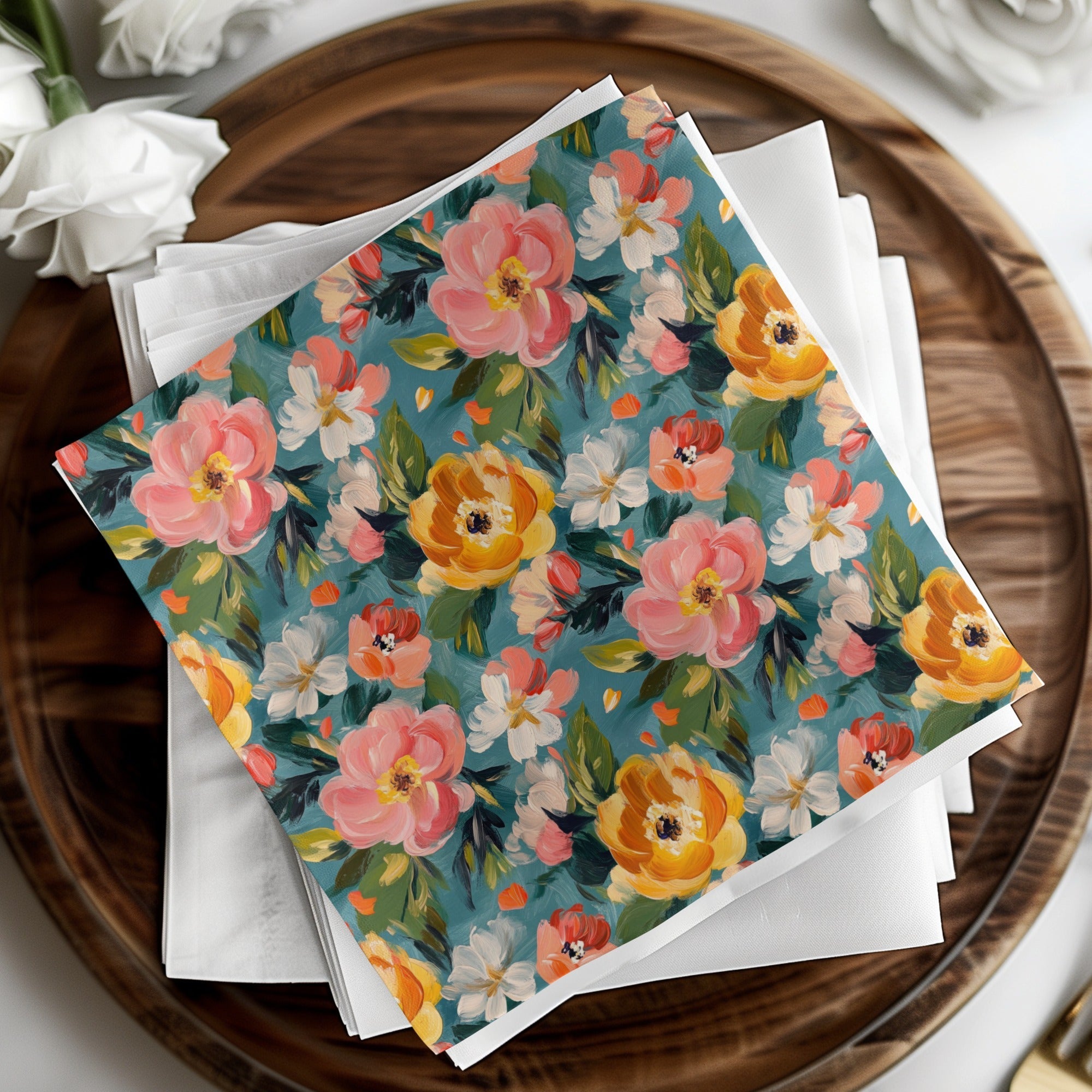 Abstract Painted Floral Spring Pattern for Your Project Digital - Moore and Mountain