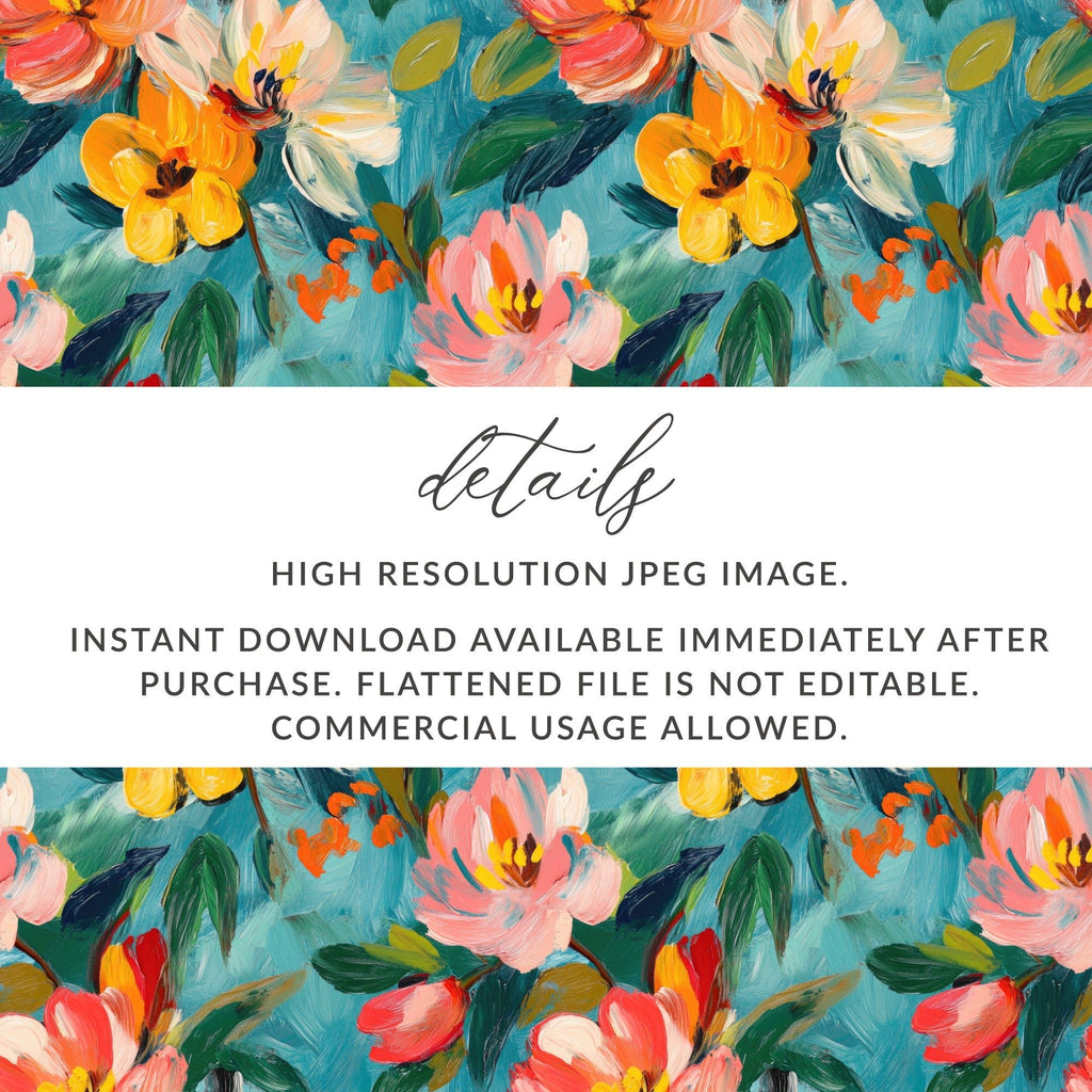 Abstract Painted Flowers Pattern Spring Colors Delightful - Moore and Mountain