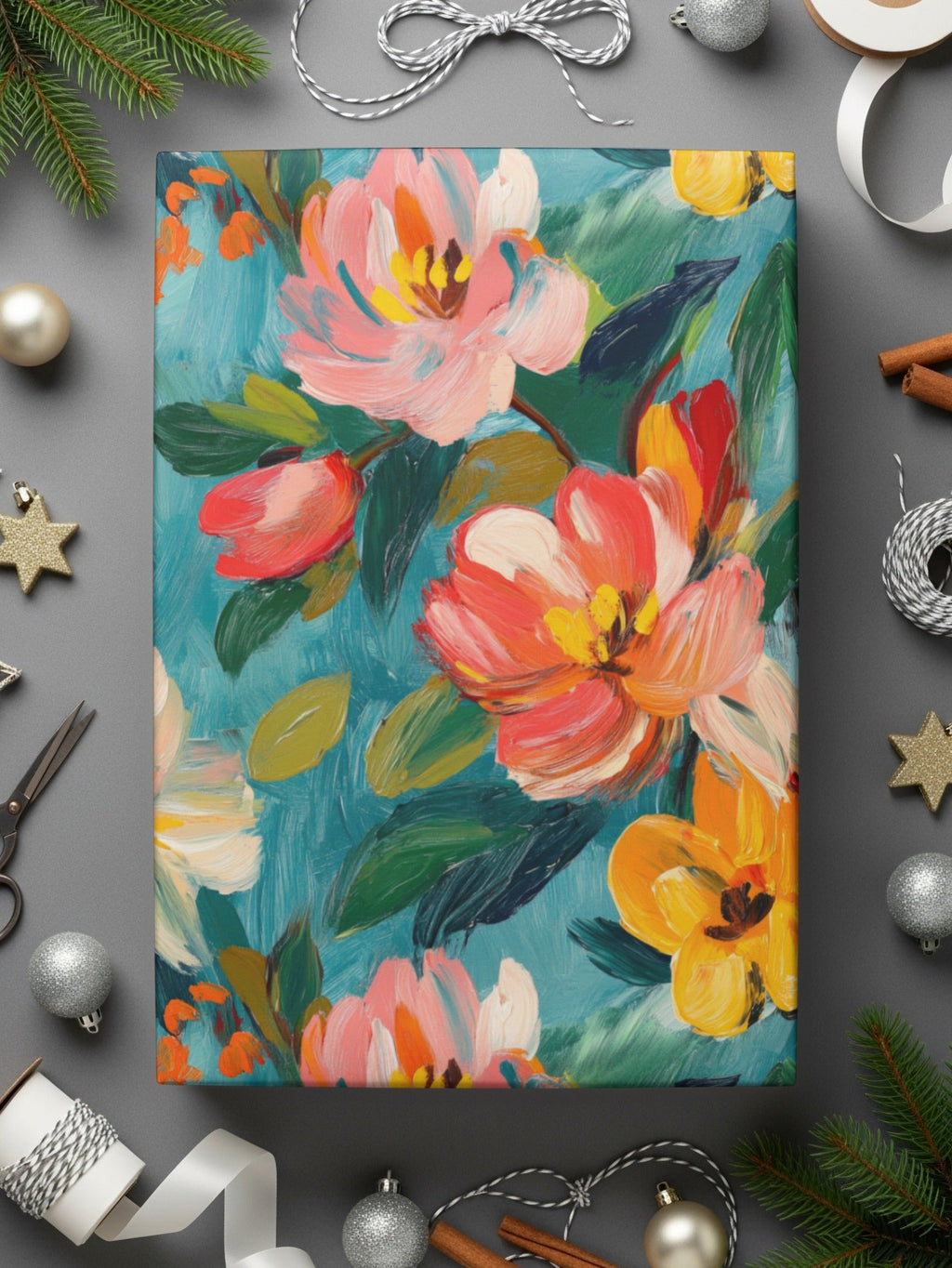 Abstract Painted Flowers Pattern Spring Colors Delightful - Moore and Mountain