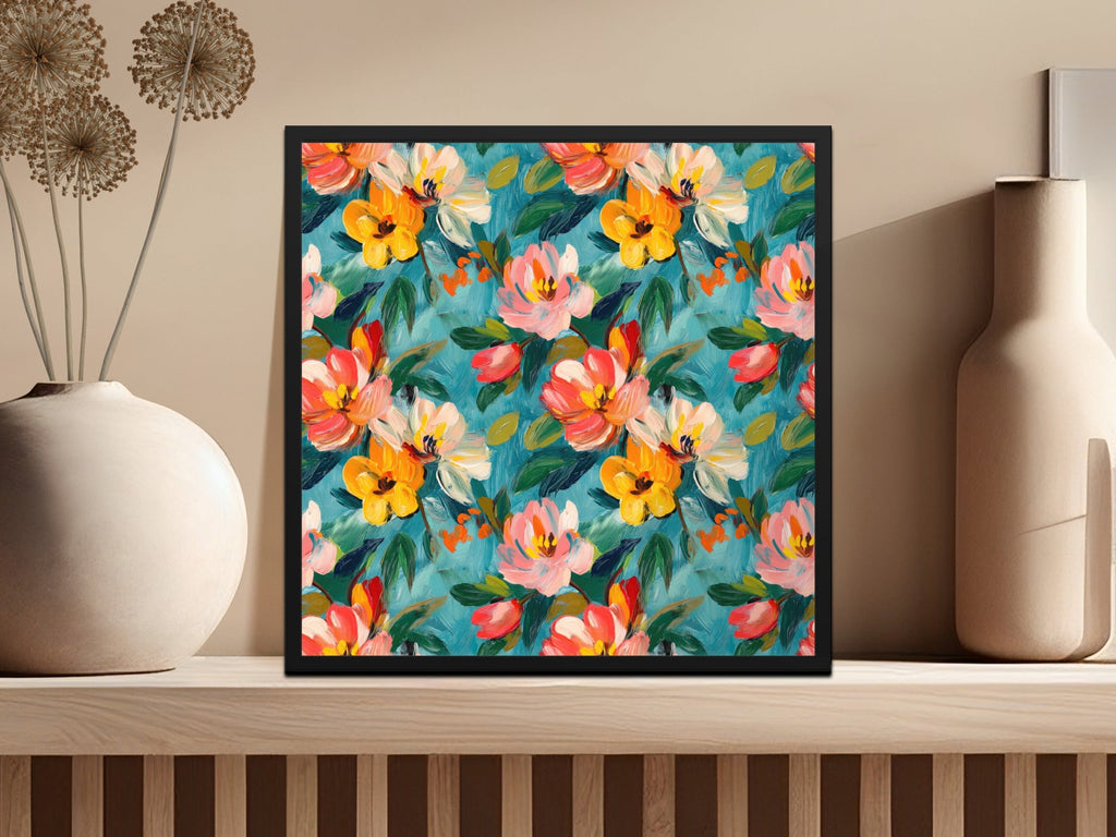 Abstract Painted Flowers Pattern Spring Colors Delightful - Moore and Mountain
