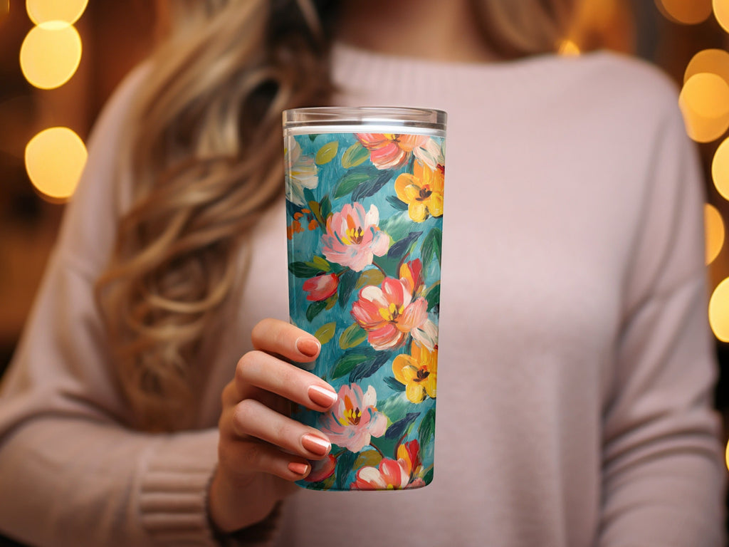 Abstract Painted Flowers Pattern Spring Colors Delightful - Moore and Mountain