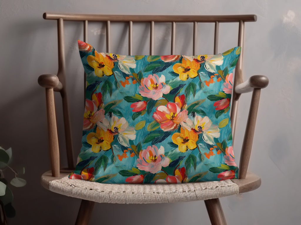 Abstract Painted Flowers Pattern Spring Colors Delightful - Moore and Mountain