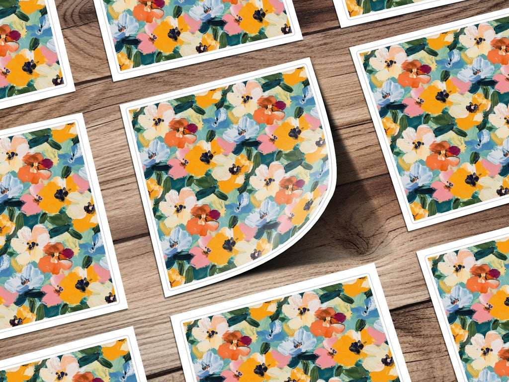 Abstract Painted Spring Floral Bloom Seamless Design - Moore and Mountain