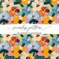 Abstract Painted Spring Floral Bloom Seamless Design - Moore and Mountain