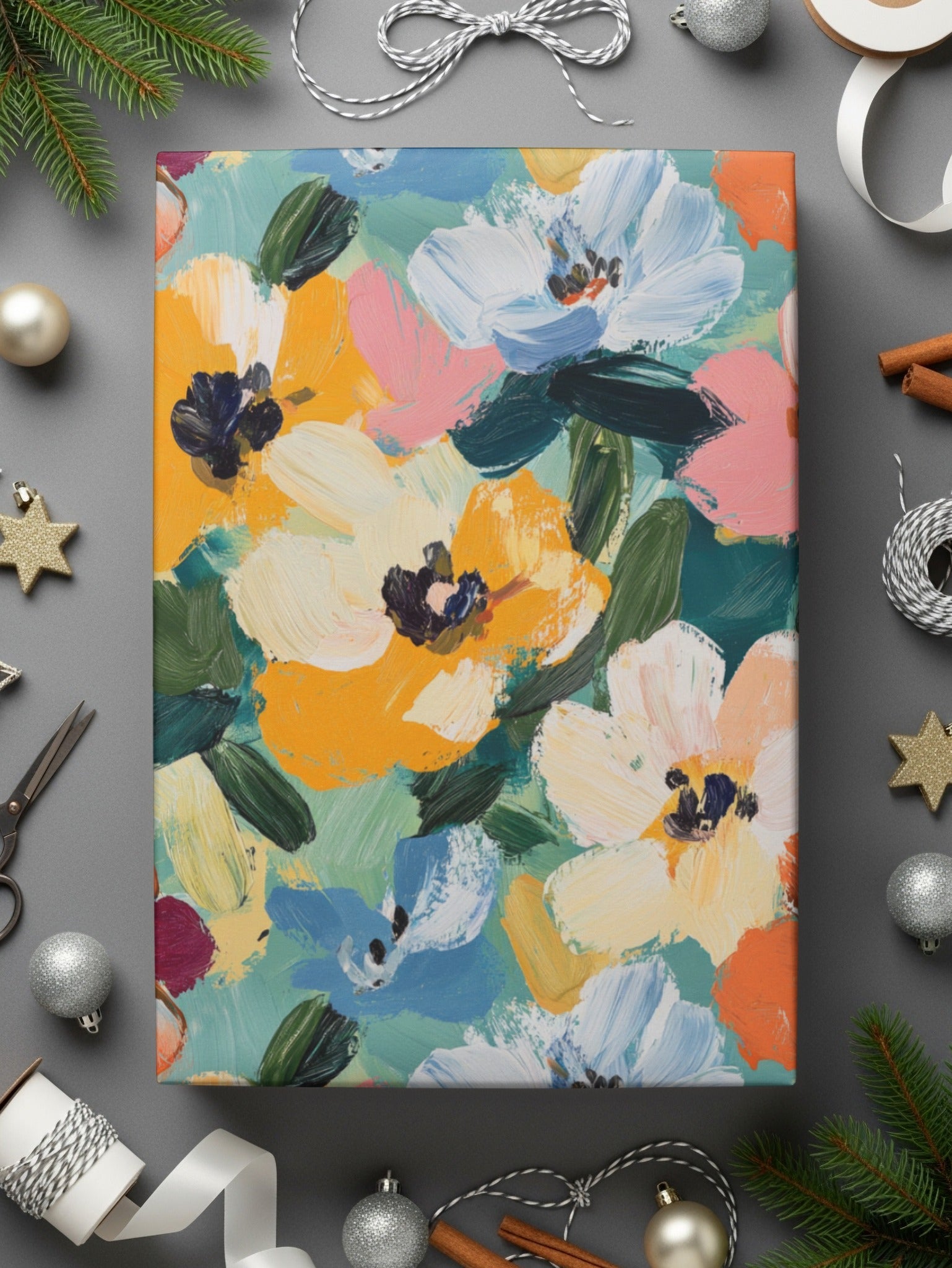 Abstract Painted Spring Floral Bloom Seamless Design - Moore and Mountain