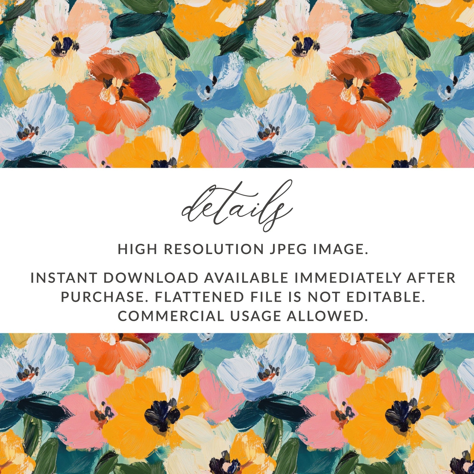 Abstract Painted Spring Floral Bloom Seamless Design - Moore and Mountain