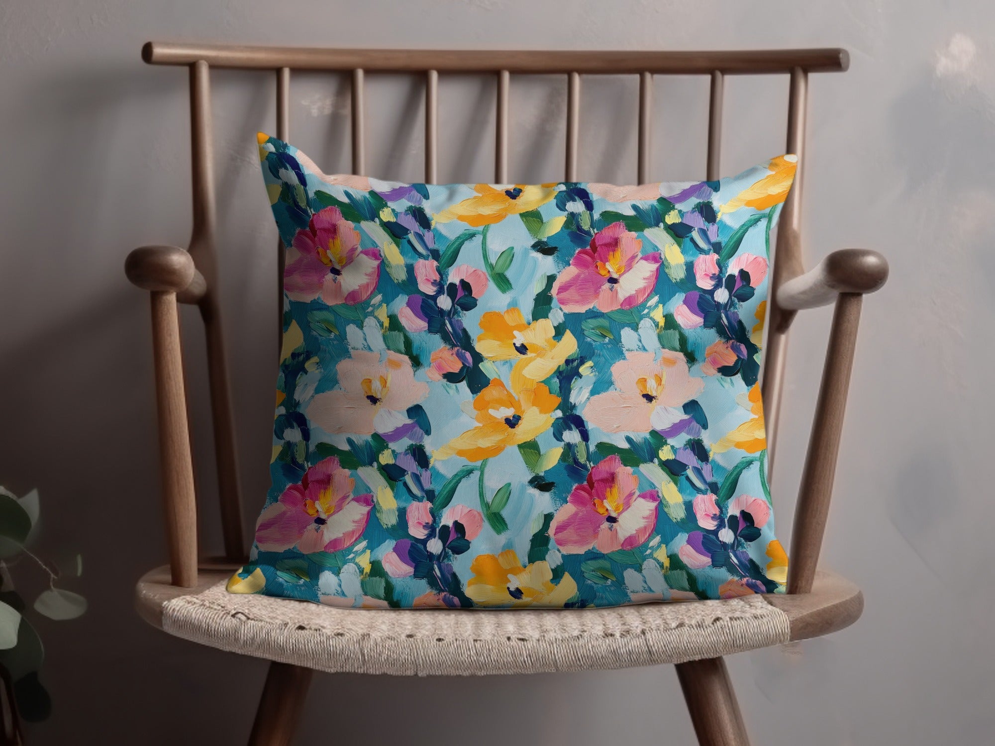 Abstract Painted Spring Floral Design Jewel Tones - Moore and Mountain