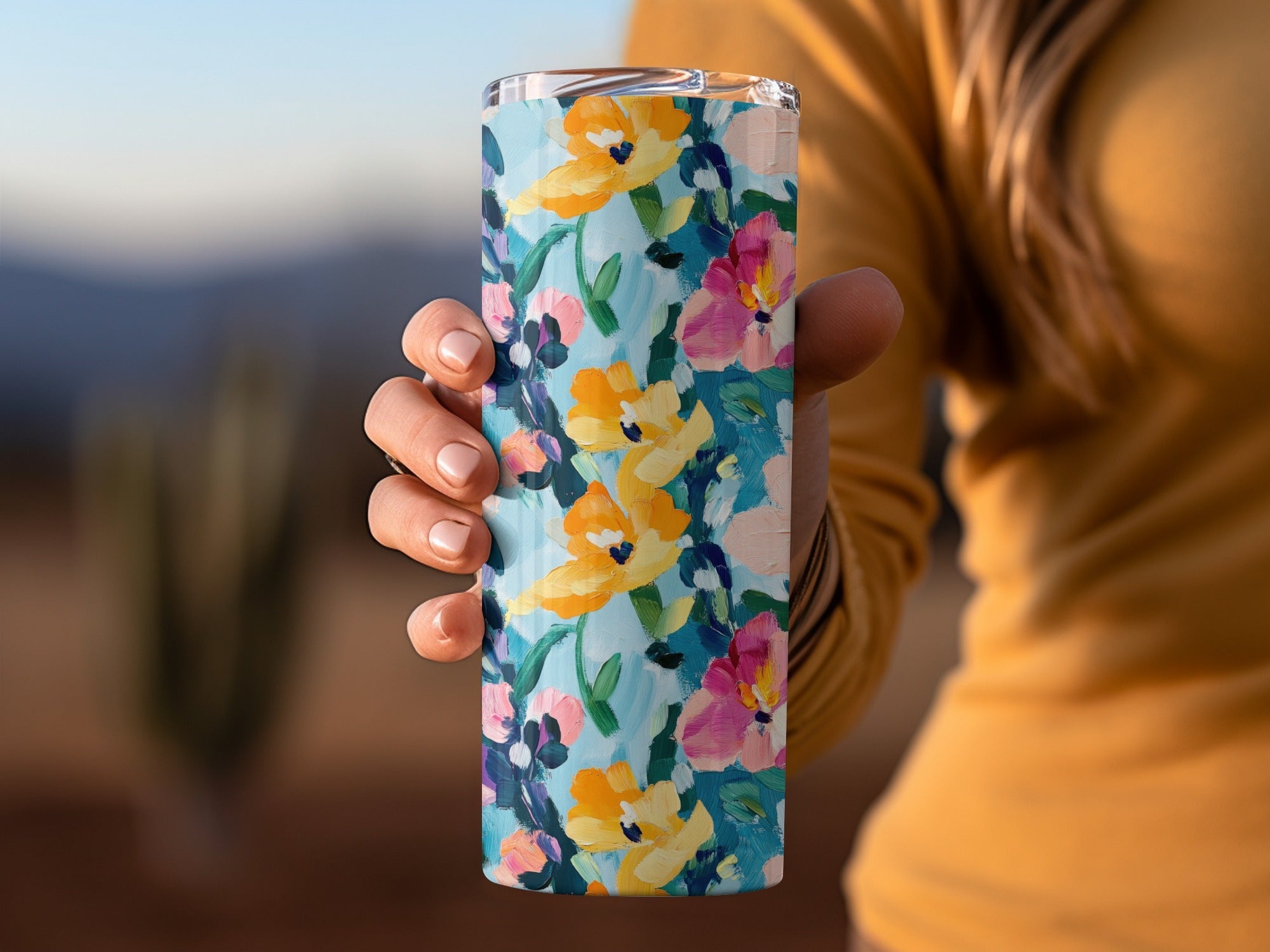 Abstract Painted Spring Floral Design Jewel Tones - Moore and Mountain