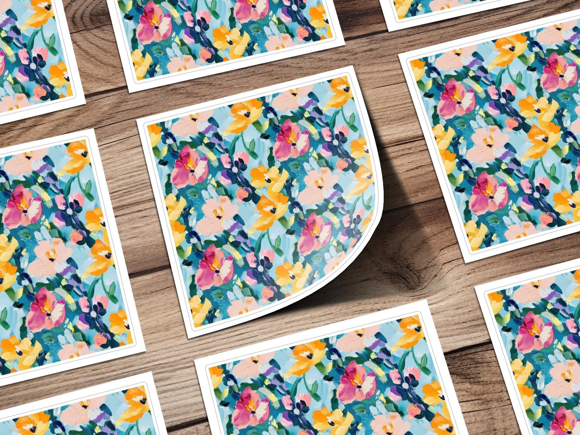 Abstract Painted Spring Floral Design Jewel Tones - Moore and Mountain