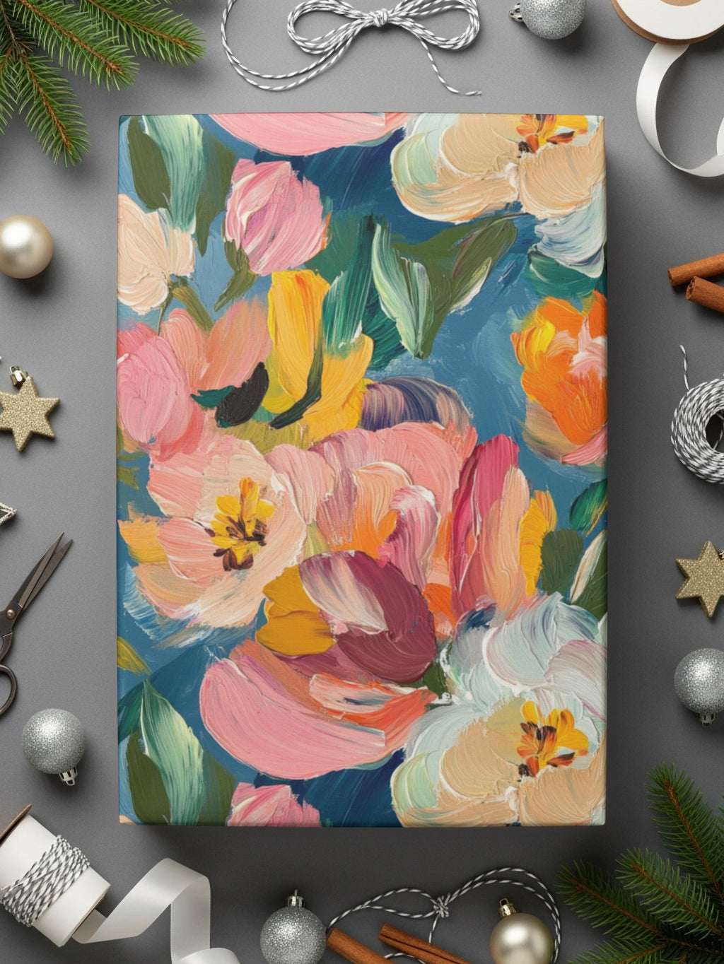 Abstract Painted Spring Floral Garden Impression - Moore and Mountain