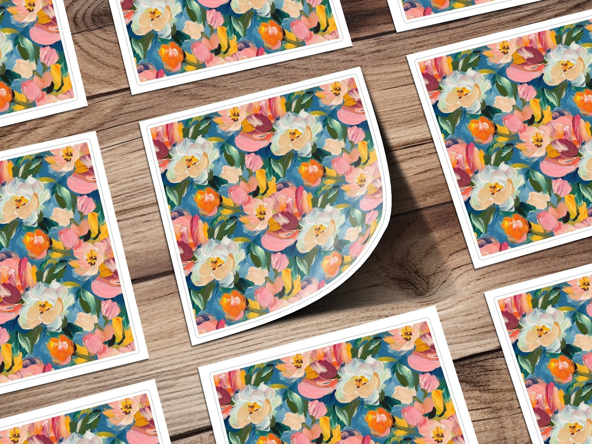 Abstract Painted Spring Floral Garden Impression - Moore and Mountain