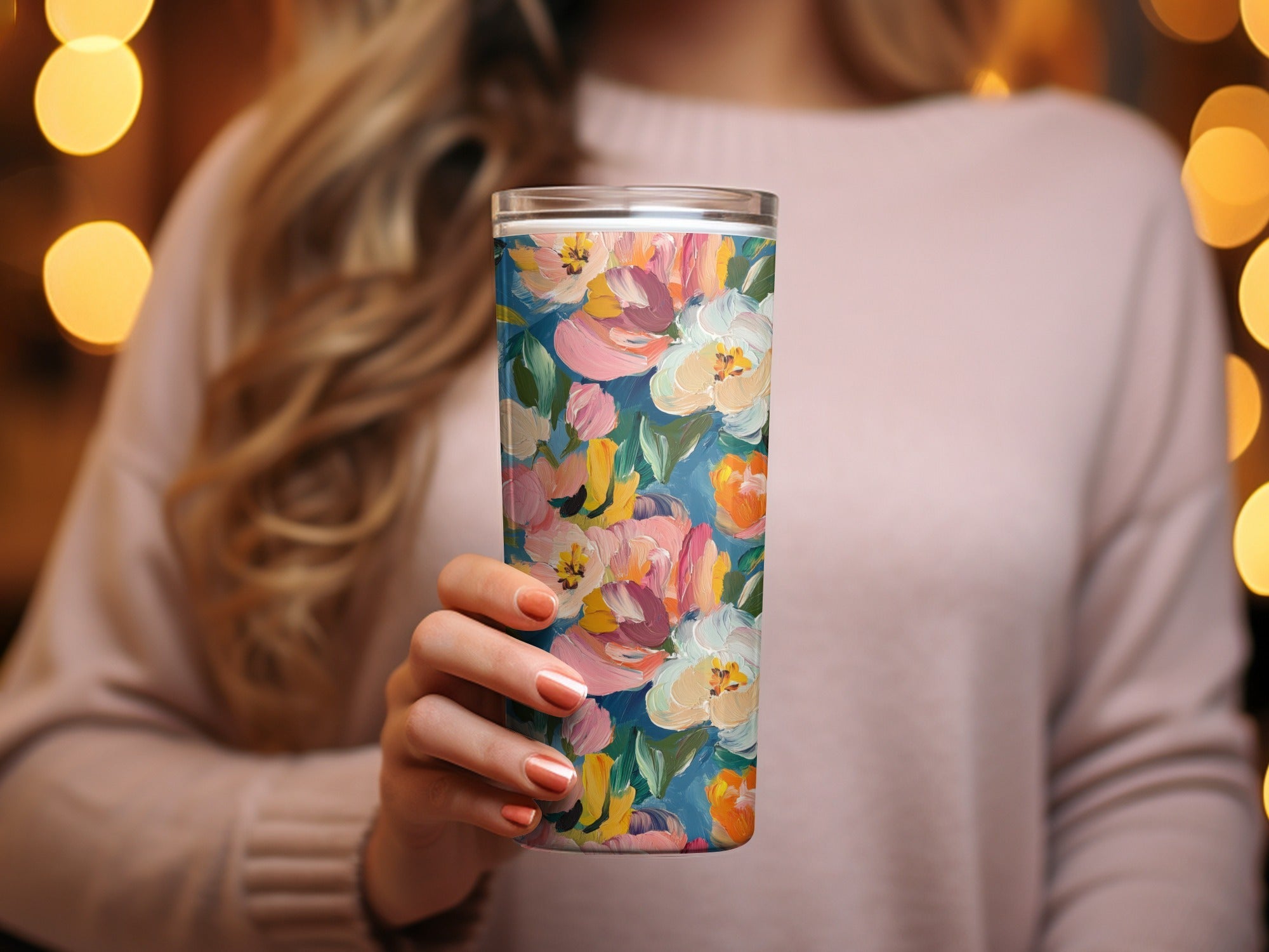 Abstract Painted Spring Floral Garden Impression - Moore and Mountain