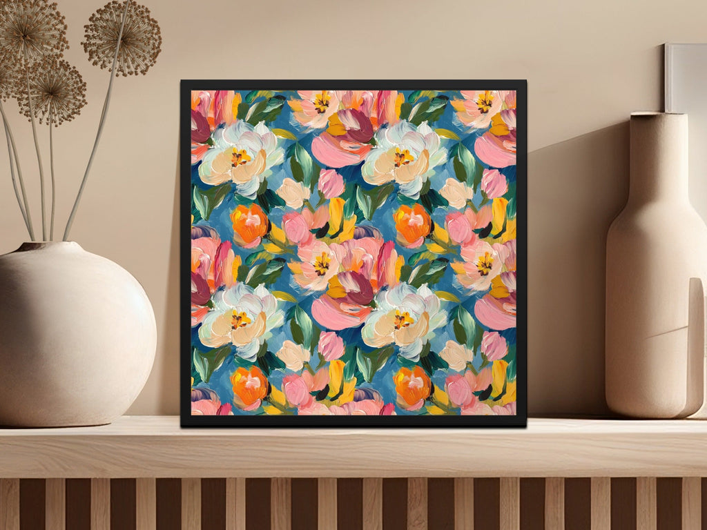 Abstract Painted Spring Floral Garden Impression - Moore and Mountain