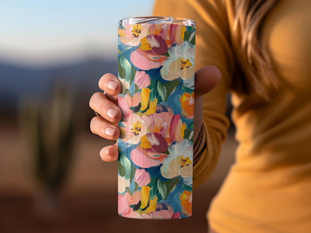 Abstract Painted Spring Floral Garden Impression - Moore and Mountain