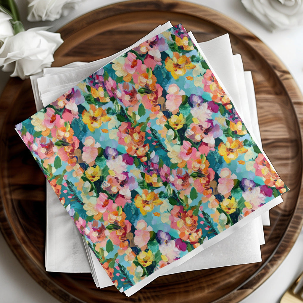 Abstract Painted Spring Floral Jewel Tones Art - Moore and Mountain