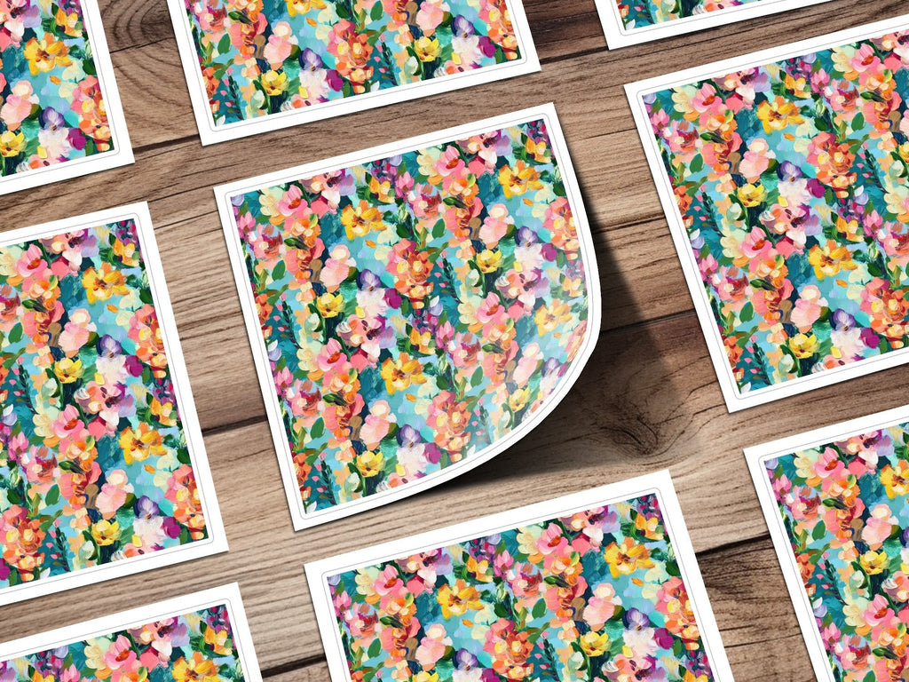 Abstract Painted Spring Floral Jewel Tones Art - Moore and Mountain