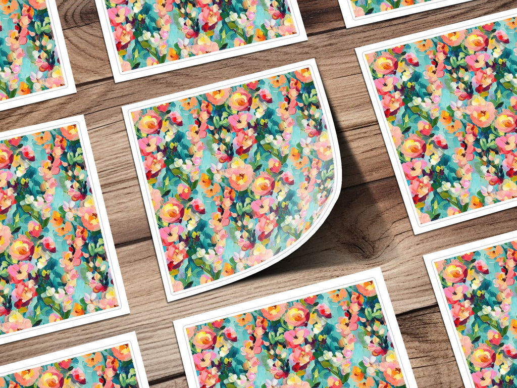 Abstract Painted Spring Floral Jewel Tones Art - Moore and Mountain