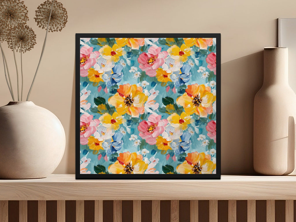 Abstract Painted Spring Floral Pattern Art Digital - Moore and Mountain