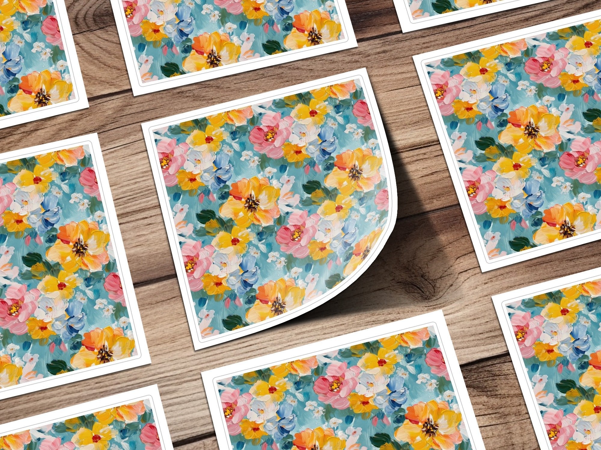 Abstract Painted Spring Floral Pattern Art Digital - Moore and Mountain